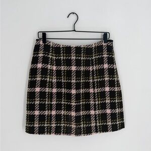 Favorite Daughter The First Wife Plaid Tweed Mini Skirt In Chocolate Plaid